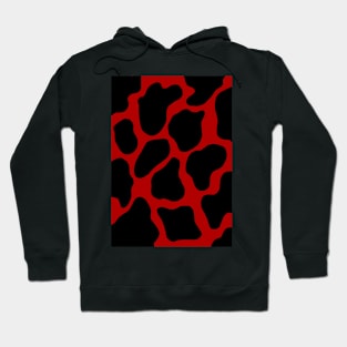 Red Cow Print Hoodie